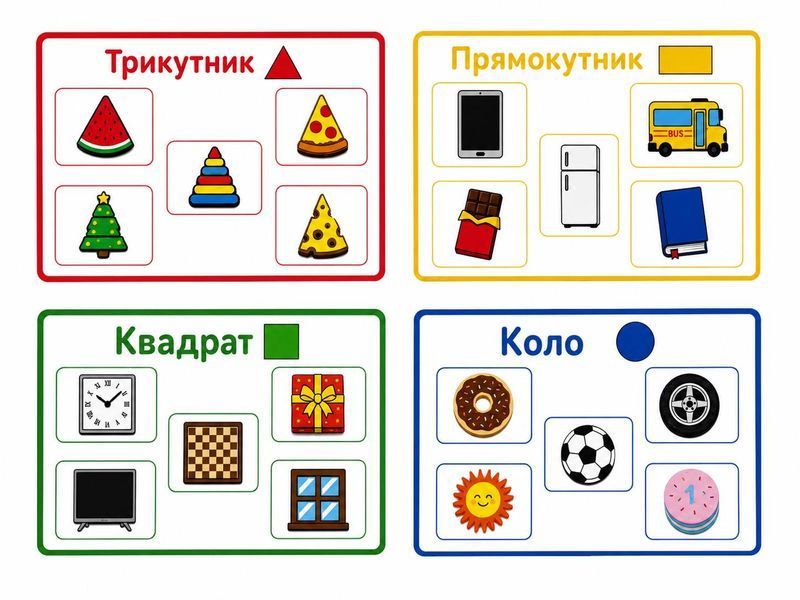 Картки геометричні А-157 фото